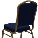Flash Furniture FD-C01-ALLGOLD-2056-GG Stacking Banquet Chair w/ Navy Blue Patterned Fabric Back & Seat - Steel Frame, Gold thumbnail 8