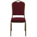 Flash Furniture FD-C01-ALLGOLD-3169-GG Stacking Banquet Chair w/ Burgundy Fabric Back & Seat - Steel Frame, Gold thumbnail 5
