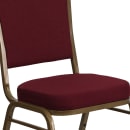 Flash Furniture FD-C01-ALLGOLD-3169-GG Stacking Banquet Chair w/ Burgundy Fabric Back & Seat - Steel Frame, Gold thumbnail 7