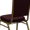 Flash Furniture FD-C01-ALLGOLD-EFE1679-GG Stacking Banquet Chair w/ Burgundy Patterned Fabric Back & Seat - Steel Frame, Gold thumbnail 8