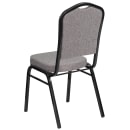 Flash Furniture FD-C01-B-5-GG Stacking Banquet Chair w/ Gray Fabric Back & Seat - Steel Frame, Black thumbnail 4