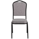 Flash Furniture FD-C01-B-5-GG Stacking Banquet Chair w/ Gray Fabric Back & Seat - Steel Frame, Black thumbnail 5