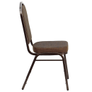 Flash Furniture FD-C01-COPPER-008-T-02-GG Stacking Banquet Chair w/ Brown Patterned Fabric Back & Seat - Steel Frame, Copper Vein thumbnail 3