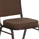 Flash Furniture FD-C01-COPPER-008-T-02-GG Stacking Banquet Chair w/ Brown Patterned Fabric Back & Seat - Steel Frame, Copper Vein thumbnail 7