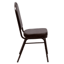 Flash Furniture FD-C01-COPPER-BRN-VY-GG Stacking Banquet Chair w/ Brown Vinyl Back & Seat - Steel Frame, Copper Vein thumbnail 3