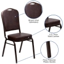 Flash Furniture FD-C01-COPPER-BRN-VY-GG Stacking Banquet Chair w/ Brown Vinyl Back & Seat - Steel Frame, Copper Vein thumbnail 6