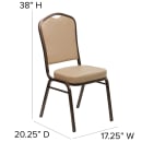 Flash Furniture FD-C01-COPPER-TN-VY-GG Stacking Banquet Chair w/ Tan Vinyl Back & Seat - Steel Frame, Copper Vein thumbnail 2