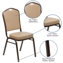Flash Furniture FD-C01-COPPER-TN-VY-GG Stacking Banquet Chair w/ Tan Vinyl Back & Seat - Steel Frame, Copper Vein thumbnail 6