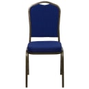 Flash Furniture FD-C01-GOLDVEIN-208-GG Stacking Banquet Chair w/ Navy Blue Patterned Fabric Back & Seat - Steel Frame, Gold Vein thumbnail 5