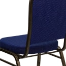 Flash Furniture FD-C01-GOLDVEIN-208-GG Stacking Banquet Chair w/ Navy Blue Patterned Fabric Back & Seat - Steel Frame, Gold Vein thumbnail 8