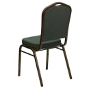 Flash Furniture FD-C01-GOLDVEIN-0640-GG Stacking Banquet Chair w/ Green Patterned Fabric Back & Seat - Steel Frame, Gold Vein thumbnail 4