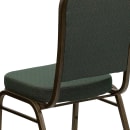 Flash Furniture FD-C01-GOLDVEIN-0640-GG Stacking Banquet Chair w/ Green Patterned Fabric Back & Seat - Steel Frame, Gold Vein thumbnail 8