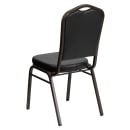 Flash Furniture FD-C01-GOLDVEIN-BK-VY-GG Stacking Banquet Chair w/ Black Vinyl Back & Seat - Steel Frame, Gold Vein thumbnail 4