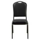 Flash Furniture FD-C01-GOLDVEIN-BK-VY-GG Stacking Banquet Chair w/ Black Vinyl Back & Seat - Steel Frame, Gold Vein thumbnail 5