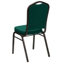 Flash Furniture FD-C01-GOLDVEIN-GN-GG Stacking Banquet Chair w/ Green Fabric Back & Seat - Steel Frame, Gold Vein thumbnail 3
