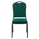 Flash Furniture FD-C01-GOLDVEIN-GN-GG Stacking Banquet Chair w/ Green Fabric Back & Seat - Steel Frame, Gold Vein thumbnail 4