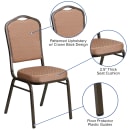 Flash Furniture FD-C01-GOLDVEIN-GO-GG Stacking Banquet Chair w/ Gold Patterned Fabric Back & Seat - Steel Frame, Gold Vein thumbnail 6