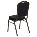 Flash Furniture FD-C01-GOLDVEIN-S0806-GG Stacking Banquet Chair w/ Black Patterned Fabric Back & Seat - Steel Frame, Gold Vein thumbnail 4