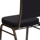 Flash Furniture FD-C01-GOLDVEIN-S0806-GG Stacking Banquet Chair w/ Black Patterned Fabric Back & Seat - Steel Frame, Gold Vein thumbnail 8