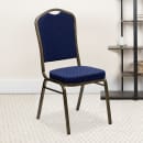 Flash Furniture FD-C01-GOLDVEIN-S0810-GG Stacking Banquet Chair w/ Navy Blue Patterned Fabric Back & Seat - Steel Frame, Gold Vein thumbnail 10