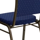 Flash Furniture FD-C01-GOLDVEIN-S0810-GG Stacking Banquet Chair w/ Navy Blue Patterned Fabric Back & Seat - Steel Frame, Gold Vein thumbnail 8