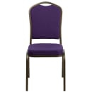 Flash Furniture FD-C01-PUR-GV-GG Stacking Banquet Chair w/ Purple Fabric Back & Seat - Steel Frame, Gold Vein thumbnail 5