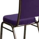 Flash Furniture FD-C01-PUR-GV-GG Stacking Banquet Chair w/ Purple Fabric Back & Seat - Steel Frame, Gold Vein thumbnail 8