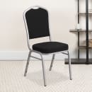 Flash Furniture FD-C01-S-11-GG Stacking Banquet Chair w/ Black Fabric Back & Seat - Steel Frame, Silver thumbnail 10