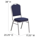 Flash Furniture FD-C01-S-11-GG Stacking Banquet Chair w/ Black Fabric Back & Seat - Steel Frame, Silver thumbnail 2