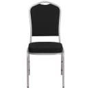 Flash Furniture FD-C01-S-11-GG Stacking Banquet Chair w/ Black Fabric Back & Seat - Steel Frame, Silver thumbnail 5