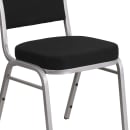 Flash Furniture FD-C01-S-11-GG Stacking Banquet Chair w/ Black Fabric Back & Seat - Steel Frame, Silver thumbnail 7