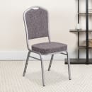 Flash Furniture FD-C01-S-12-GG Stacking Banquet Chair w/ Gray Fabric Back & Seat - Steel Frame, Silver thumbnail 10