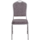 Flash Furniture FD-C01-S-12-GG Stacking Banquet Chair w/ Gray Fabric Back & Seat - Steel Frame, Silver thumbnail 5