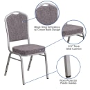 Flash Furniture FD-C01-S-12-GG Stacking Banquet Chair w/ Gray Fabric Back & Seat - Steel Frame, Silver thumbnail 6