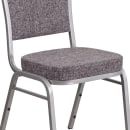 Flash Furniture FD-C01-S-12-GG Stacking Banquet Chair w/ Gray Fabric Back & Seat - Steel Frame, Silver thumbnail 7
