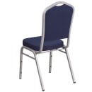 Flash Furniture FD-C01-S-2-GG Stacking Banquet Chair w/ Navy Blue Fabric Back & Seat - Steel Frame, Silver thumbnail 4