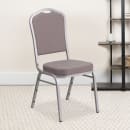 Flash Furniture FD-C01-S-6-GG Stacking Banquet Chair w/ Gray Fabric Back & Seat - Steel Frame, Silver thumbnail 10