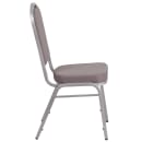 Flash Furniture FD-C01-S-6-GG Stacking Banquet Chair w/ Gray Fabric Back & Seat - Steel Frame, Silver thumbnail 3
