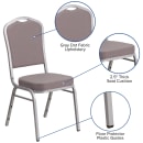 Flash Furniture FD-C01-S-6-GG Stacking Banquet Chair w/ Gray Fabric Back & Seat - Steel Frame, Silver thumbnail 6