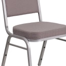Flash Furniture FD-C01-S-6-GG Stacking Banquet Chair w/ Gray Fabric Back & Seat - Steel Frame, Silver thumbnail 7