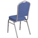 Flash Furniture FD-C01-S-7-GG Stacking Banquet Chair w/ Blue Fabric Back & Seat - Steel Frame, Silver thumbnail 4