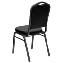 Flash Furniture FD-C01-SILVERVEIN-BK-VY-GG Stacking Banquet Chair w/ Black Vinyl Back & Seat - Steel Frame, Silver Vein thumbnail 4