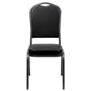 Flash Furniture FD-C01-SILVERVEIN-BK-VY-GG Stacking Banquet Chair w/ Black Vinyl Back & Seat - Steel Frame, Silver Vein thumbnail 5