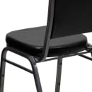 Flash Furniture FD-C01-SILVERVEIN-BK-VY-GG Stacking Banquet Chair w/ Black Vinyl Back & Seat - Steel Frame, Silver Vein thumbnail 8