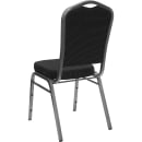 Flash Furniture FD-C01-SILVERVEIN-S076-GG Stacking Banquet Chair w/ Black Patterned Fabric Back & Seat - Steel Frame, Silver Vein thumbnail 4