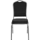 Flash Furniture FD-C01-SILVERVEIN-S076-GG Stacking Banquet Chair w/ Black Patterned Fabric Back & Seat - Steel Frame, Silver Vein thumbnail 5