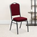 Flash Furniture FD-C01-SILVERVEIN-3169-GG Stacking Banquet Chair w/ Burgundy Fabric Back & Seat - Steel Frame, Silver Vein thumbnail 10