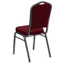 Flash Furniture FD-C01-SILVERVEIN-3169-GG Stacking Banquet Chair w/ Burgundy Fabric Back & Seat - Steel Frame, Silver Vein thumbnail 4