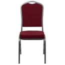Flash Furniture FD-C01-SILVERVEIN-3169-GG Stacking Banquet Chair w/ Burgundy Fabric Back & Seat - Steel Frame, Silver Vein thumbnail 5