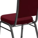 Flash Furniture FD-C01-SILVERVEIN-3169-GG Stacking Banquet Chair w/ Burgundy Fabric Back & Seat - Steel Frame, Silver Vein thumbnail 8